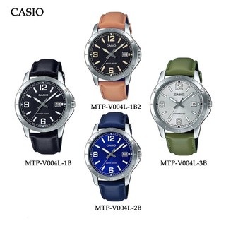 Casio Standard นาฬิกาข้อมือผู้ชาย สายหนัง รุ่น MTP-V004L