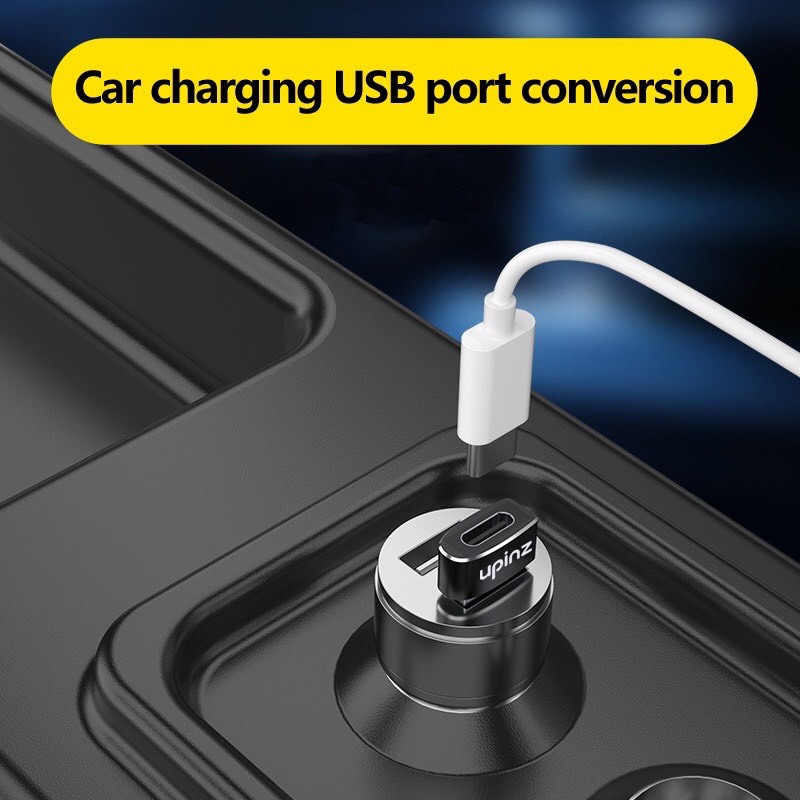 UPINZ UP327 อะแดปเตอร์แปลง USB-C Male Type C to USB Adapter 2.0 A Female Data ขนาดเล็กพกพาสะดวกสบาย #8