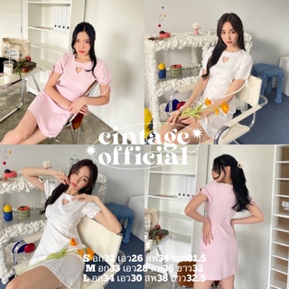 ✨Like New✨ เดรสชมพูหวานกรุบ Cintage รุ่น jennieheart dress 💘