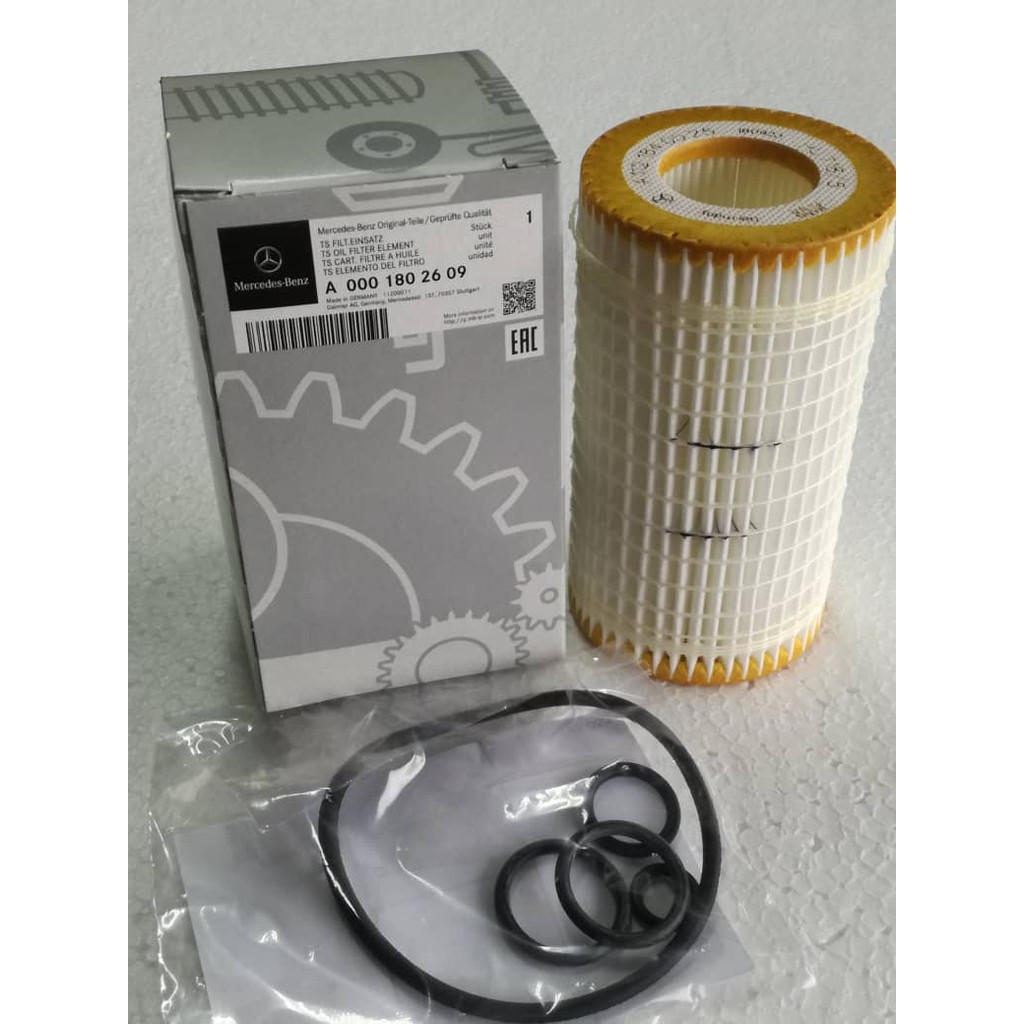 Mercedes กรองน้ํามันเครื่อง M112 / M272 V6 เครื่องยนต์ W210 W211 W220 0001802609