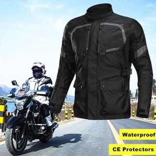 แจ็คเก็ตรถจักรยานยนต์ Windproof ผู้ชายเสื้อผ้ารถจักรยานยนต์ Motocross ชุดแจ็คเก็ตกางเกง Moto แจ็คเก็ตเกียร์ป้องกันเกราะ LY-502