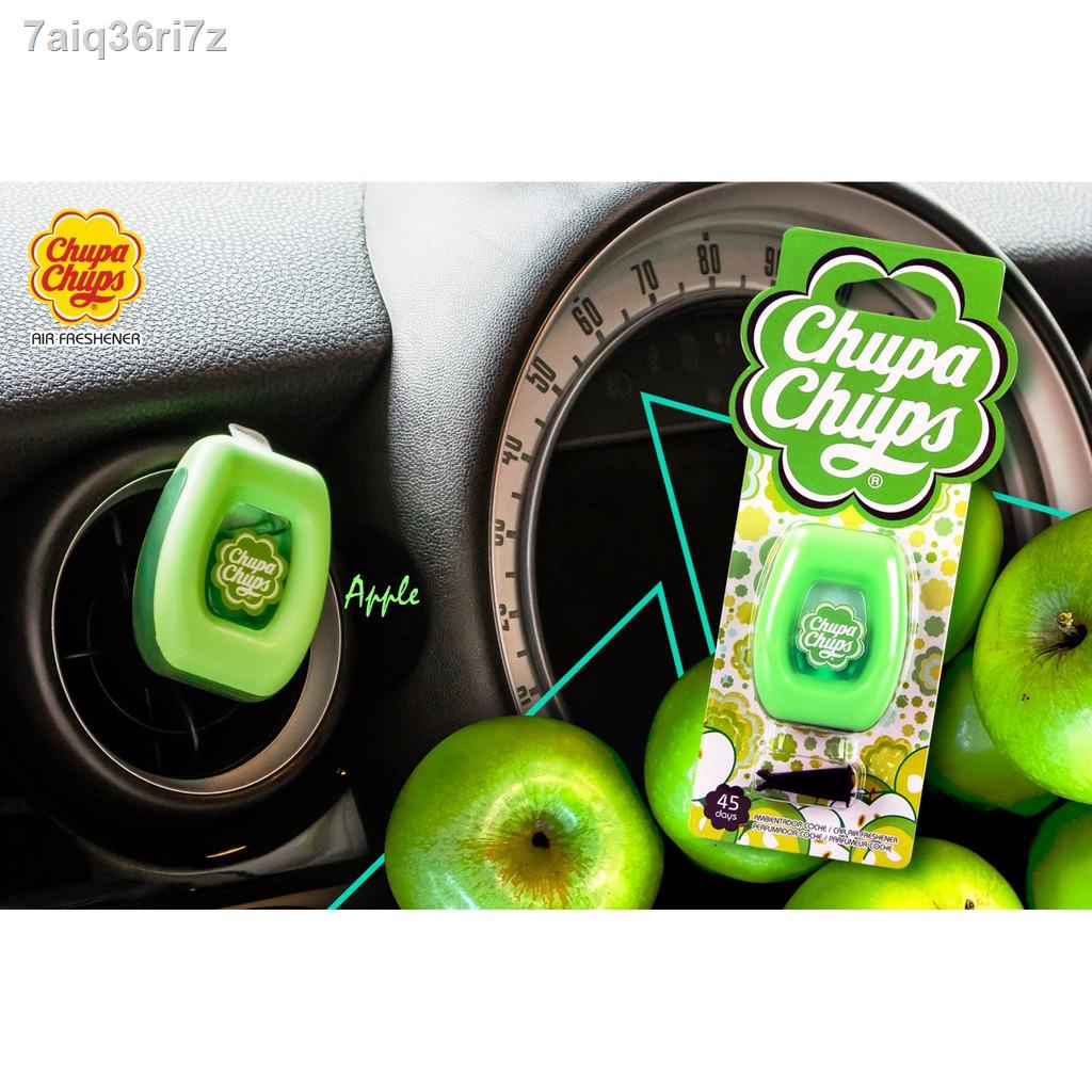 [1แถม1] Chupa Chups น้ำหอมปรับอากาศช่องแอร์เหลี่ยม กลิ่น Apple (ขนาดบรรจุ : 5 ml. x 2) น้ำหอมปรับอากาศติดช่องแอร์กลิ่นขน