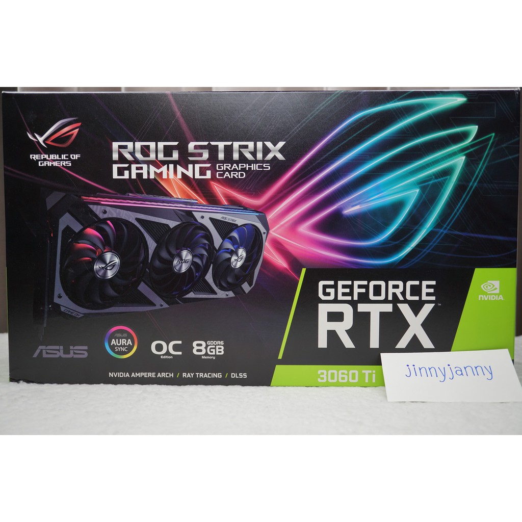 ASUS ROG Strix RTX 3060Ti Gaming OC 8GB GDDR6 ประกันศูนย์ 3+1 ปี แรงน้องๆ RTX 3080