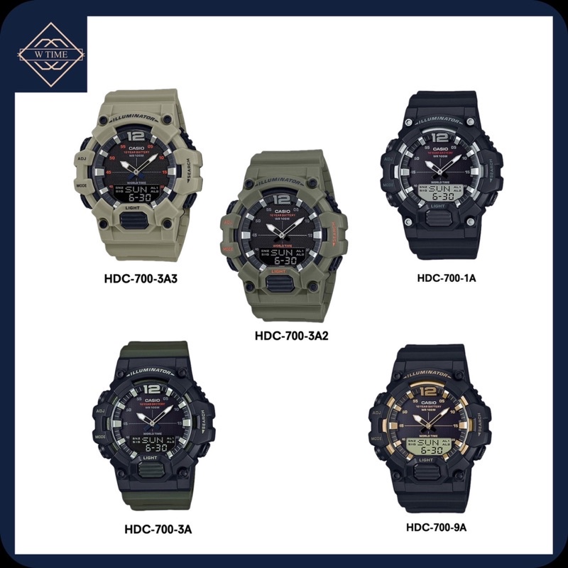 casioของแท้รุ่นHDC-700นาฬิกาสำหรับผู้ชาย
