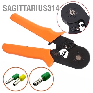 Sagittarius314 👍  【จัดส่งที่รวดเร็ว】Hsc8 6-6 คีมย้ําหางปลา ปรับได้ในตัว 0.25-6 มม.2 23-10Awg