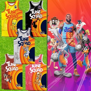 เสื้อกีฬาแขนสั้น ลายหนัง Space Jam JAMES 6# 23# เสื้อกีฬาบาสเก็ตบอล ทีม Tune Squad Air Slam Dunk