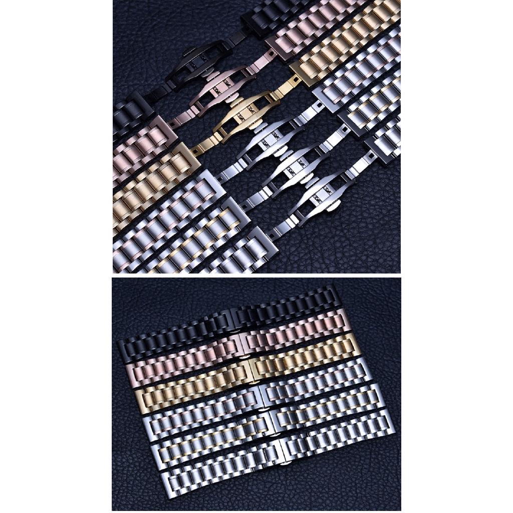 Stainless Steel Watch Strap Wristwatch Band Wrist Strap Replacement Bracelet 14 16 17 18 19 20 22 24mm(Without connector) #8