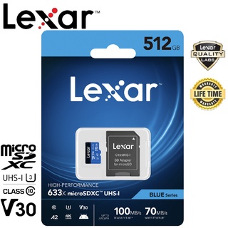 Lexar 512GB Micro SDXC 633x with SD Adapter