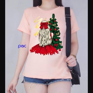 เสื้อยืด PASTEL TSHIRTS with CHRISTMAS PRINTS