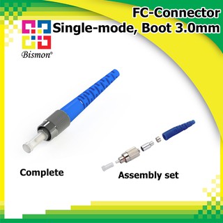 หัวไฟเบอร์ออฟติก FC-Connector Single-mode, Boot 3.0mm (BISMON)