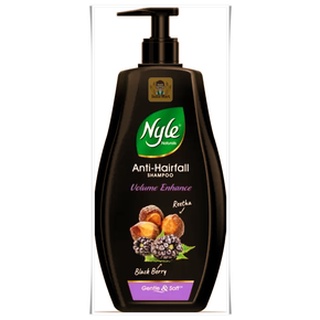 แชมพูลดผมร่วงและเพิ่มความหนานุ่มให้กับเส้นผม  (400 / 800 มล / ml) Nyle Naturals Anti-Hair-Fall Shampoo + Volume Enhance