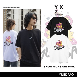 เสื้อยืดผ้าฝ้ายพิมพ์ลายขายดีYuedpao X Shon Monster Pink  ยอดขาย No.1 รับประกันไม่ย้วย 2 ปี เสื้อยืดเปล่า เสื้อยืด Oversi