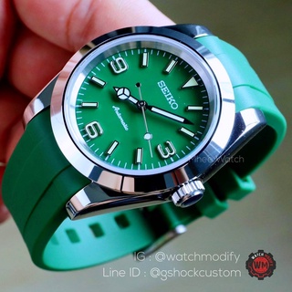 SeikoMod  oyster Perpetual Green Dial rubber new collection