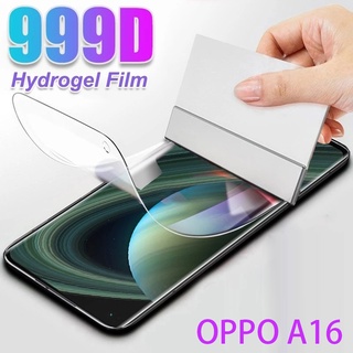 ฟิล์มไฮโดรเจลครอบคลุมเต็มรูปแบบสำหรับตัวป้องกันหน้าจอ OPPO A16 A16K A55 A94 A74 A54 5G A52 A72 A92 A5 A9 A31 A32 A33 A53 A53s 2020 A93 A91 A15 A15s A12 A12s A12e A8 A7 A5 AX5 A5s AX5s A3s ไม่ใช่กระจก