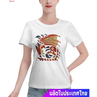 tshirtเสื้อยืดคอกลมฤดูร้อนIllicit เสื้อยืดยอดนิยม Monster Hunter World T-Shirts Womens Summer Short Sleeve Tee Crewneck