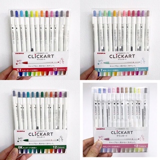 ปากกาเมจิก Zebra ClickArt ***สีใหม่ล่าสุด สี Pastel