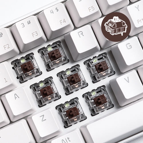 RK Cherry MX Brown Switch Royal Kludge Mechanical Keyboard SMD LED ผ่านสวิตช์ Hotswap rk
