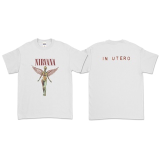 Nirvana - IN UTERO เสื้อยืด (ด้านหน้าและด้านหลัง)