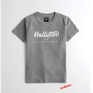 [S-5XL]Hollister เสื้อยืด คอกลม แขนสั้น ผ้าฝ้าย สําหรับผู้ชาย