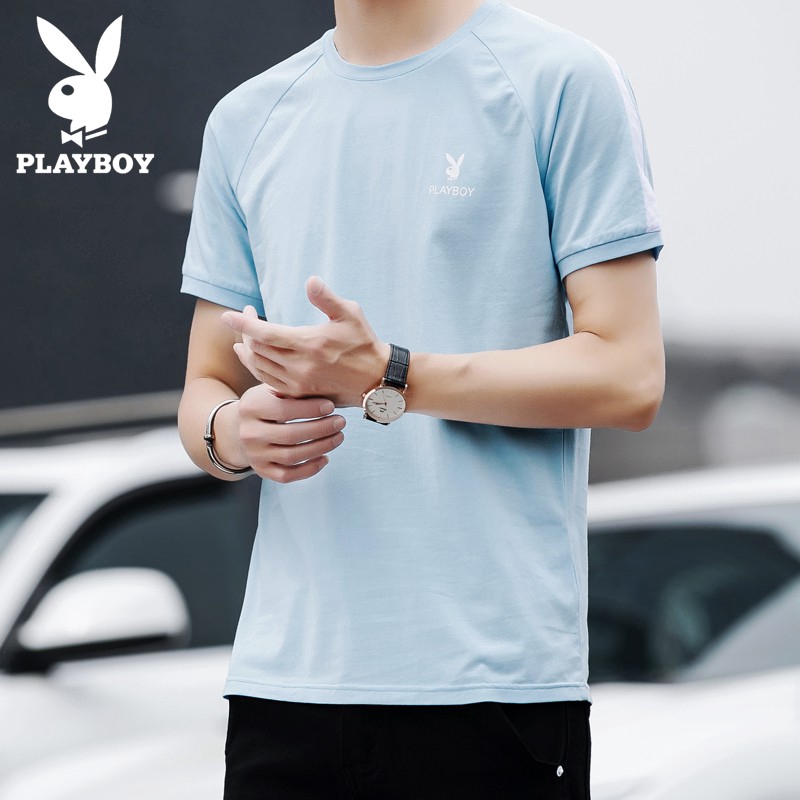 Playboy เสื้อยืดแขนสั้น แฟชั่นฤดูร้อน สำหรับผู้ชาย 2020 #8