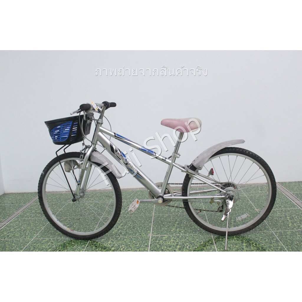 จักรยานญี่ปุ่น - ล้อ 24 นิ้ว - มีเกียร์ - สีเงิน [จักรยานมือสอง]