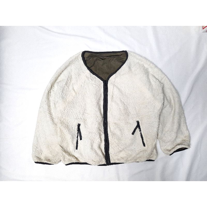 INGNI REVERSIBLE STRIPED SHERPA JACKET