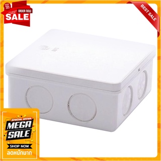 กล่องพักสายเหลี่ยม PVC SCG 4X4 สีขาว กล่องพักสายไฟ PVC SQUARE JUNCTION BOX SCG 4”X4” WHITE