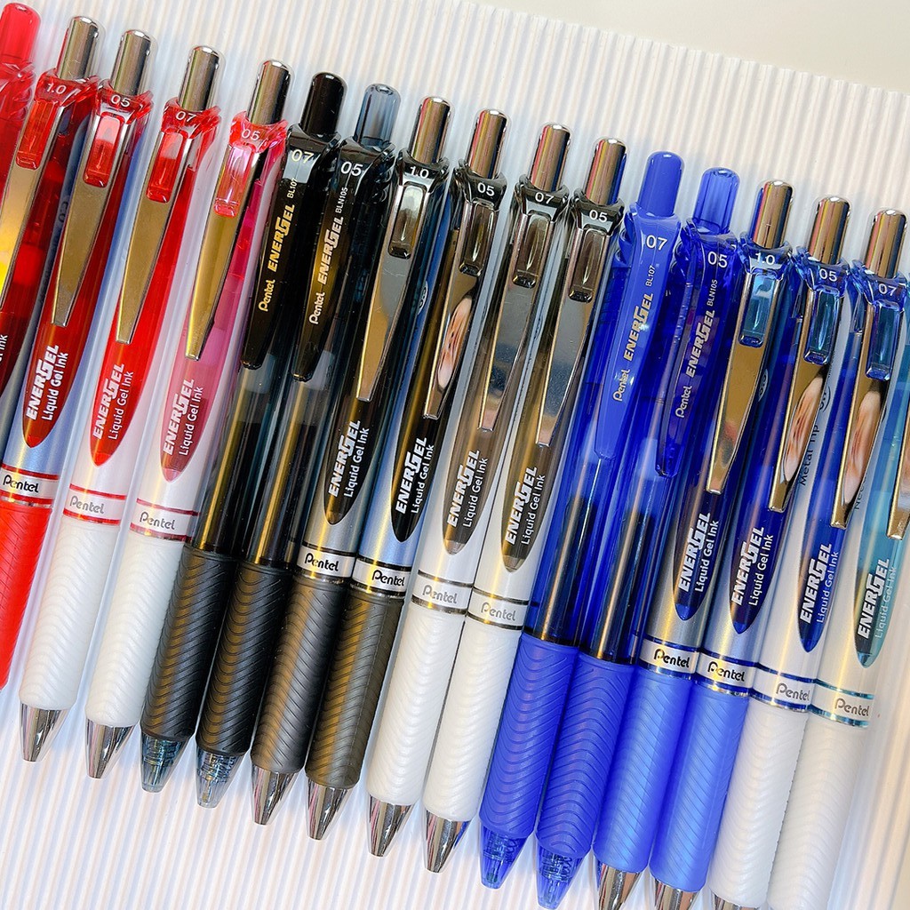 Pentel ปากกาเจล Energel Needle tip + Metal tip // ปากกาเจล เอเนอร์เจล ขนาด 0.5 - 0.7 - 1.0 มม.