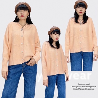 เสื้อคลุมไหมพรม  sweater Korea style code:2799ส้ม