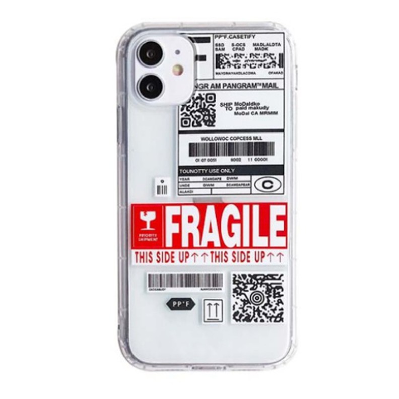 Ins Fragile Ticket Ship เคสป้องกัน iPhone 6 7 8 Plus X XS Max XR 11 Pro Max