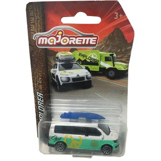 โมเดลรถเหล็ก รถสะสม Majorette Explorer cars Volkswagen VW T6 สี เขียว ขาว
