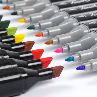 ปากกาเมจิก พาเลทชุดระบายสี  ปากกามาร์คเกอร์ สีเมจิก ไฮไลท์ 2 หัว มีแบบ 24สี 48สี 80สี ใช้ระบาย เน้นข้อความได้ #7