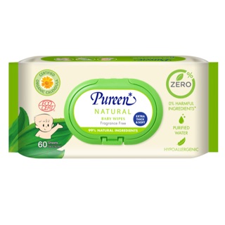 เพียวรีน เบบี้ไวพส์ สูตรเนเชอรัล Pureen Natural Baby Wipes