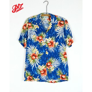 เสื้อฮาวาย Two Palms Hawaiian Shirt Weilana Color Navy