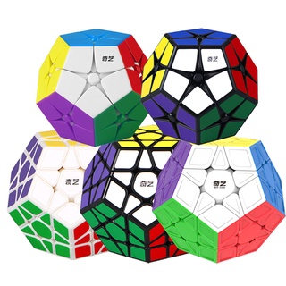 Qiyi สติกเกอร์รูบิคปริศนา 2x2 3x3 Megaminx Qiheng สีดํา เพื่อการเรียนรู้เด็ก