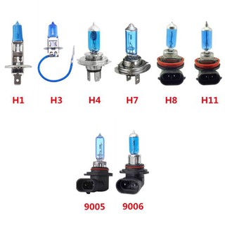 หลอดไฟฮาโลเจน H1 H3 H4 H7 H8 H9 H11 9005 HB3 9006 HB4 55W 5000K สีขาว สําหรับรถยนต์ 1 ชิ้น