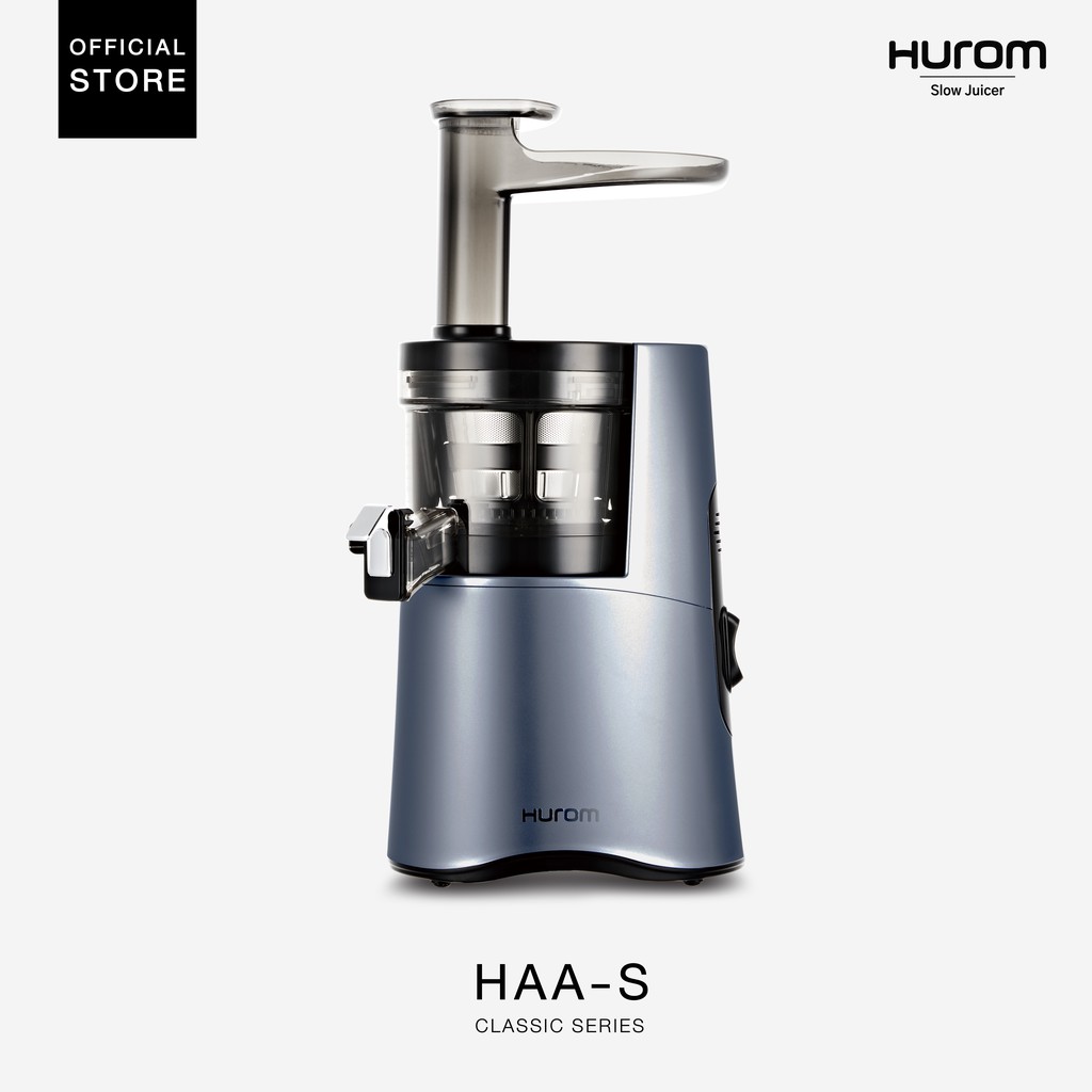 Hurom เครื่องสกัดน้ำผักและผลไม้เเยกกาก รุ่น H-AAS (Classic Series) สี Midnight Blue