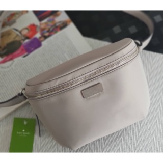 กระเป๋า คาดอก คาดเอว Kate Spade Dawn Belt Bag Fanny Pack Nylon Dawn Soft Taupe Beige WKRU5920