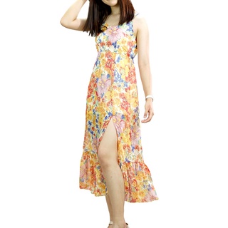 haas เดรส ชุดกระโปรง สายเดี่ยว Maxi Dress ลายดอกไม้ HNPD1462