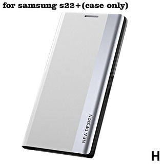 Leather Flip Case For Samsung Galaxy S22 Ultra Luxury Stand Ultra Thin Cover O4P3