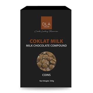 พร้อมส่ง! DLA มิลค์ช็อกโกแลต คอมพาวด์ แบบเหรียญ 500 กรัม DLA Milk Chocolate Compound Coins 500g