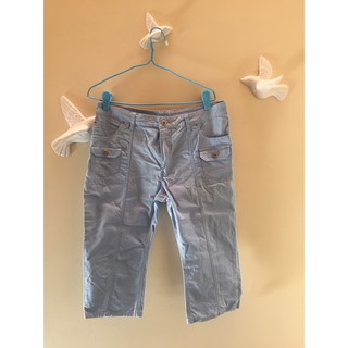 กางเกงArizona Jean Co. ผ้ากึ่งยีนส์ สีฟ้าอ่อน ขาสามส่วน