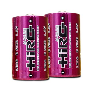 ถ่านอัลคาไลน์ HIRO 632410101 D P2 ALKALINE BATTERY HIRO 632410101 D P2