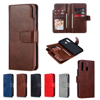 เคส Samsung Galaxy Note 20 Ultra 8 9 10 Plus lite S7 Edge A21s Flip Cover Wallet Case Leather เคสหนัง 9 Card Slots Stand เคสฝาพับ เคสเคสโทรศัพท์หนังฝาพับพร้อมช่องใส่บัตรสําหรับ SamsungGalaxy S 7 s7Edge Note9 Note8 Samsungnote Samsungs7 Note10 Note20