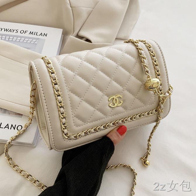 พร้อมส่ง❥ กระเป๋าสะพายข้างกระเป๋าสะพายไหล่แฟชั่นยอดนิยม rhombus chain messenger กระเป๋าสี่เหลี่ยมผู้หญิง กระเป๋า