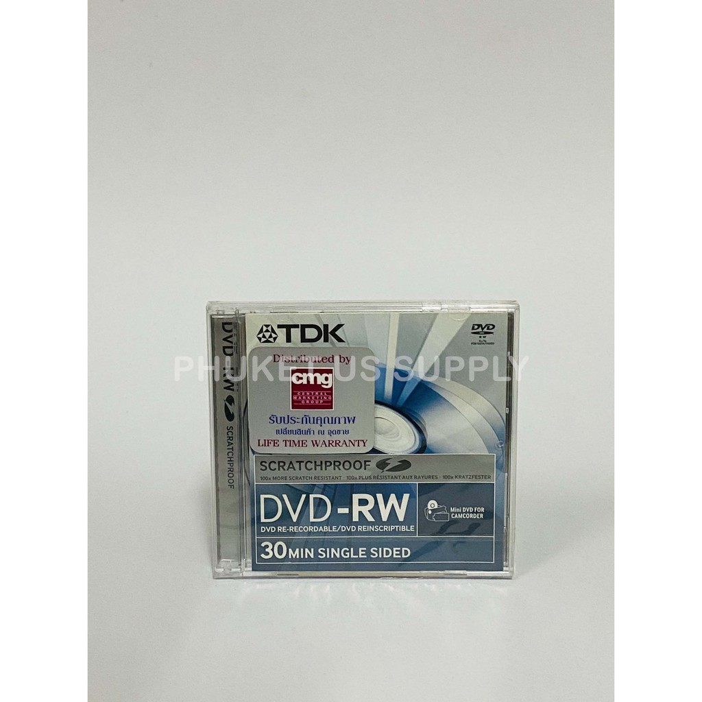 แผ่น DVD-RW ยี่ห้อ TDK สำหรับกล้อง