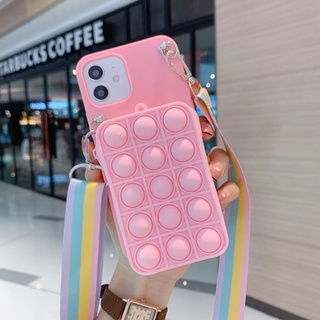 เคสซิริโคน กระเป๋า พร้อมสายคล้อง Casing OPPO A15S A52 A72 A92 A31 2020 A73 A94 5G F17 F19 PRO AX5S A5S A12E A3S A7 A9 2020 A35 2021 A54 A74 F19 4G A53S A59 F1S A39 A57 A37 A94 A93 Cartoon wallet phone case Card coin purse with lanyard