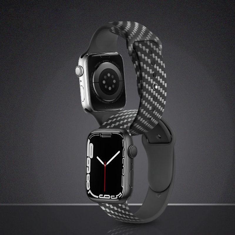 สายนาฬิกาข้อมือ คาร์บอนไฟเบอร์ แบบเปลี่ยน สําหรับ Apple Watch 7 SE 6 5 4 #8