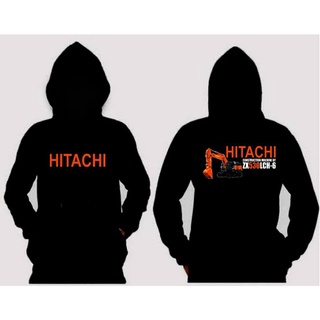 เสื้อกันหนาว มีฮู้ด พิมพ์ลาย Hitachi excavator ZX530Lch-6 DTF