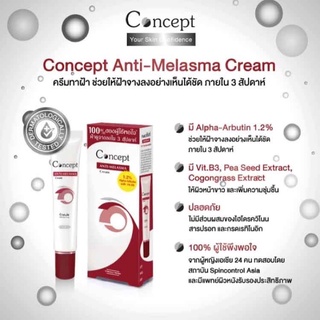 Concept Anti-Melasma Cream ครีมทาฝ้า  ขนาด 12 กรัม (1 หลอด)